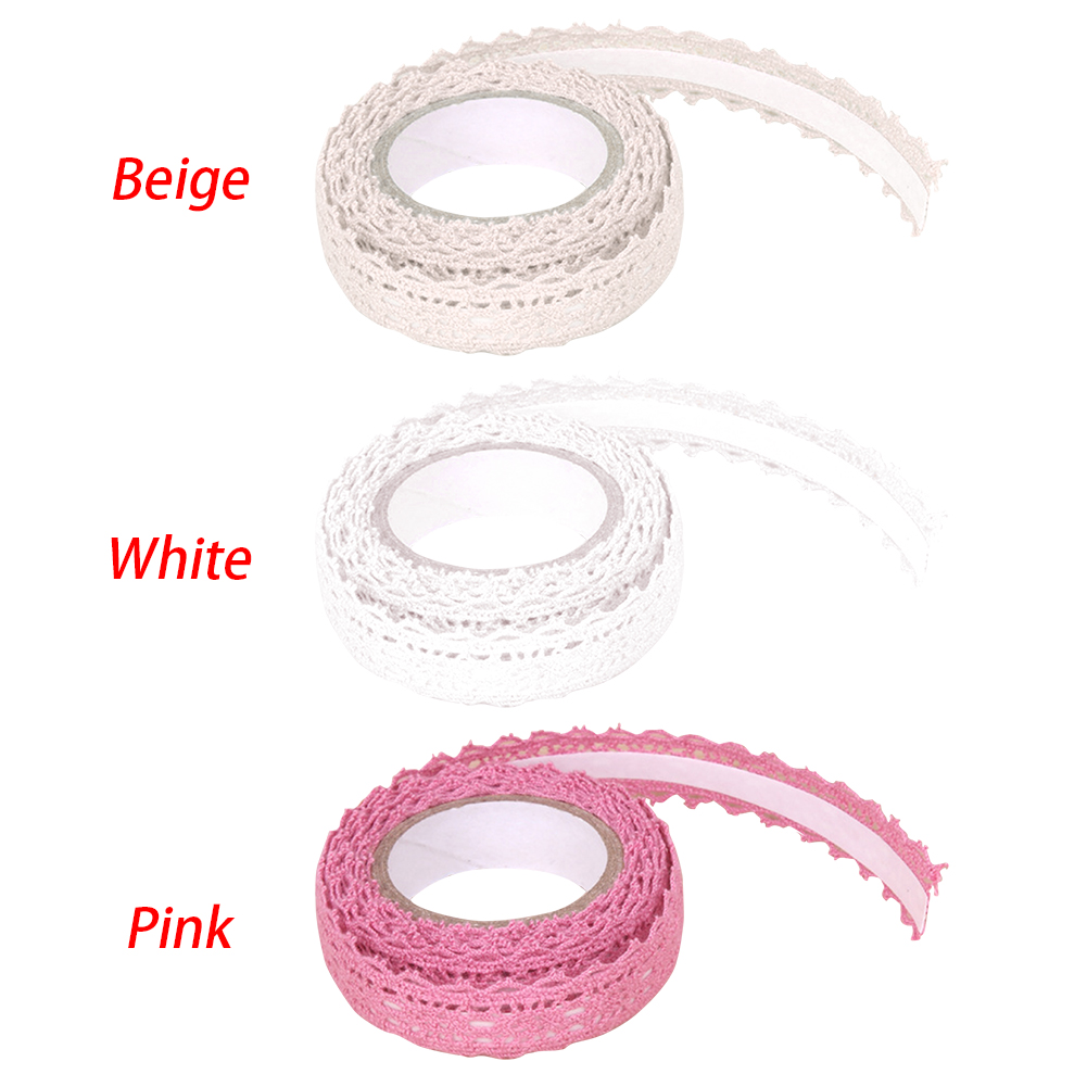 Cloth Tape Self Adhesive Packaging Lace Ribbon Multipurpose Home Scrapbooking Decorative Fabric Trim DIY Craft Wedding Christmas