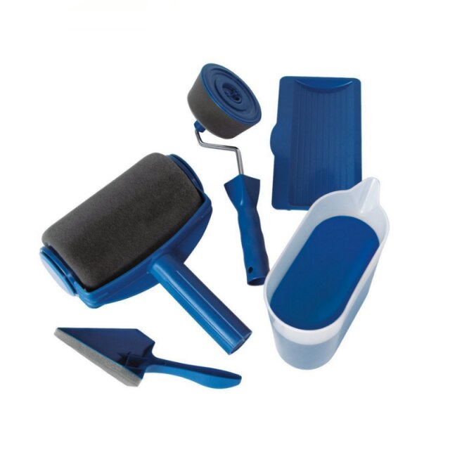 5pcs Wall Decorate Painting Roller Brush Set Paint Brush Kit Multifunctional House Paint Rollers Tools Set: Default Title