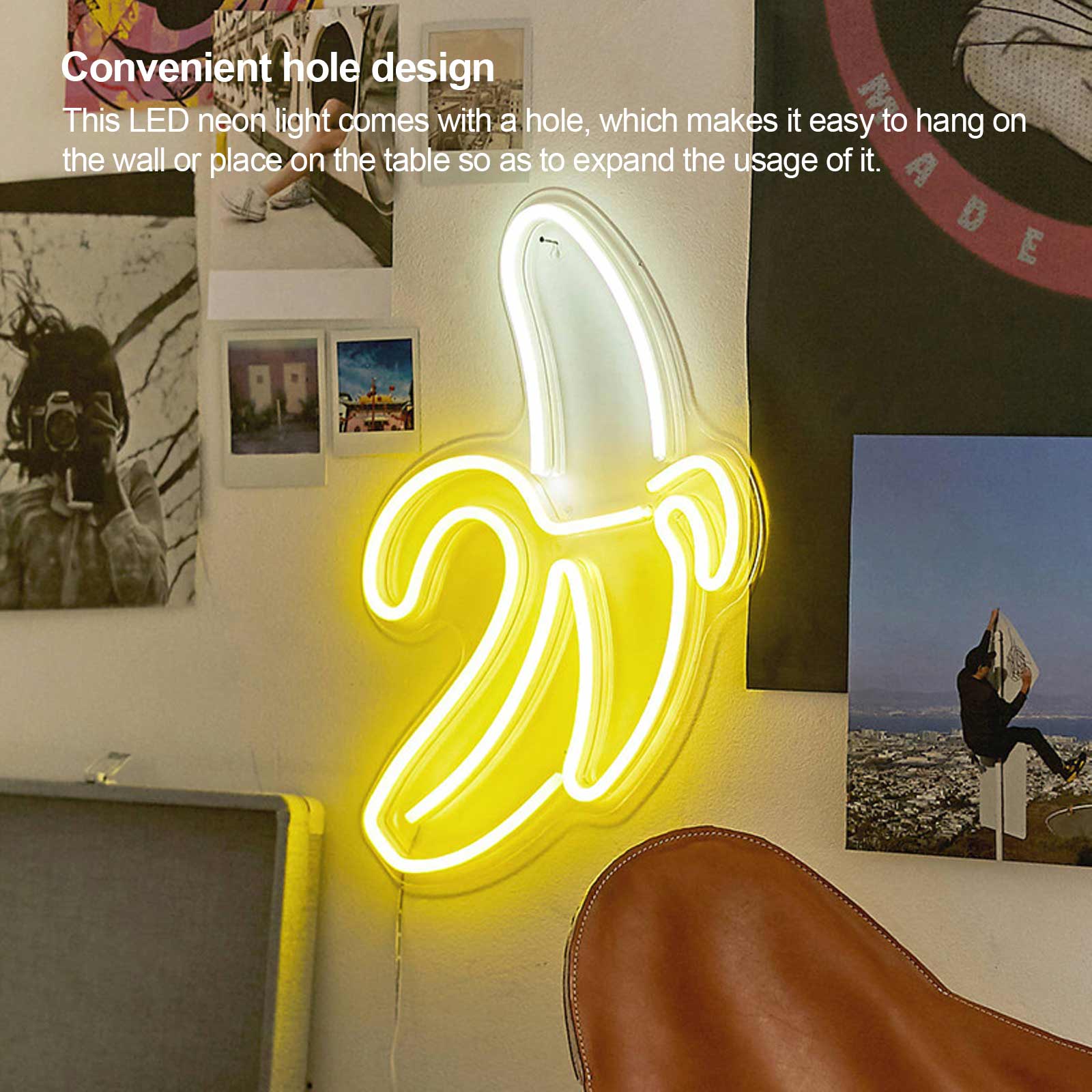 Insegne al neon a forma di Banana luci al neon a portato luci decorativo da parete per pareti da telecamera telecamera da letto per bambini regalo di compleanno decorazioni per sbarra