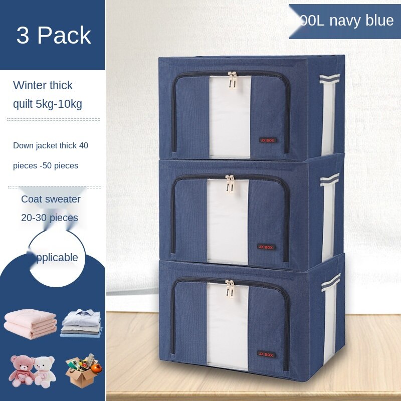 Super large cotton and linen storage box fabric clothing finishing box box folding storage bag household wardrobe artifact