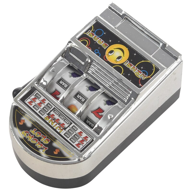 Mini Casino Jackpot Fruit Slot Machine Spaarpot Game Speelgoed Voor Kinderen Volwassen Decompressie Speelgoed Slot Machine Speelgoed Zilver