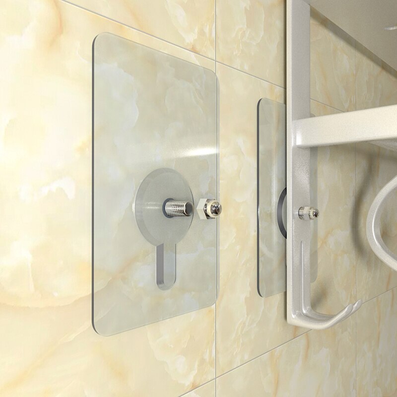 Transparent Strong Self Adhesive Hook Punch-free Storage Hanging Door Wall Hangers Hook Kitchen Bathroom Accessories 6Pcs