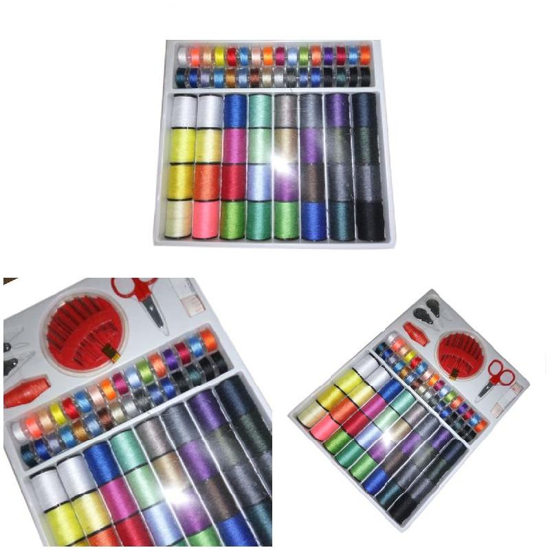 64 Thread Spools Sewing Kits Needle Tape Scissor Multifunction DIY Sewing Tools threads embroidery thread mulina sewing threads