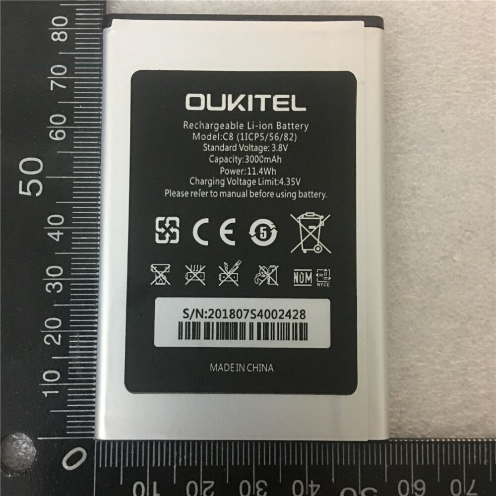 100%  original- 5.5 -zoll-oukitel - c8- akkus, echte 3000- mah-backup-akkus als ersatz für das oukitel-  c8- mobiltelefon