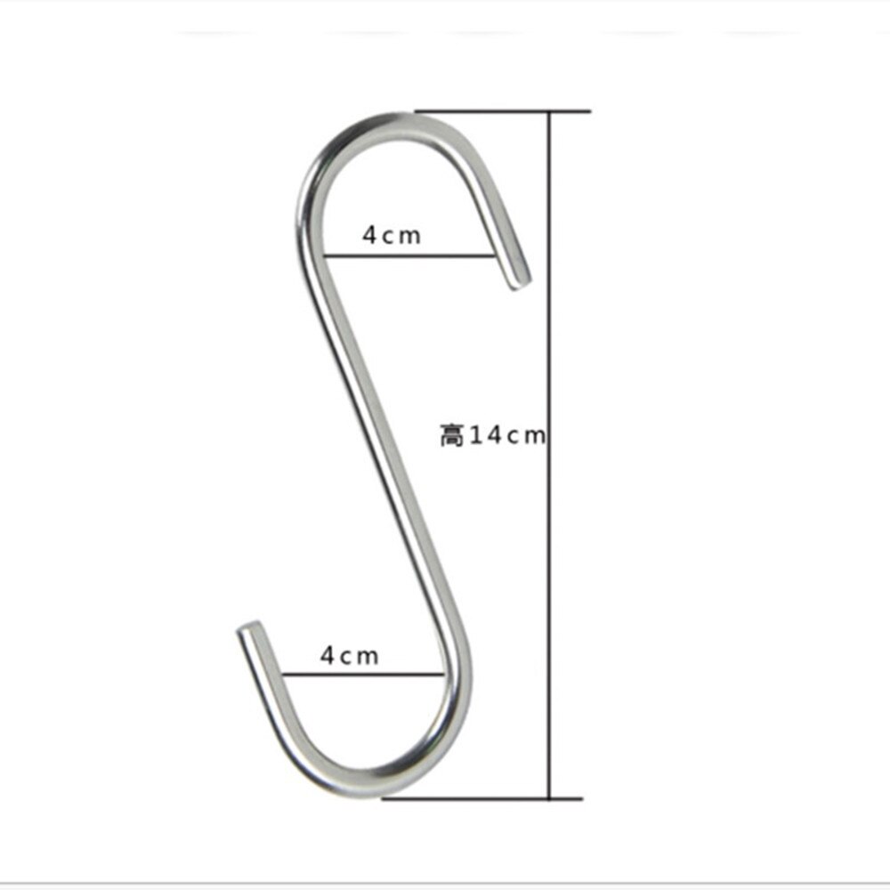 4 Maten S-Vormige Haken Multifunctionele Universele Rvs Hanger Thuis Badkamer Keuken Kapstok Organizer Houder gereedschap