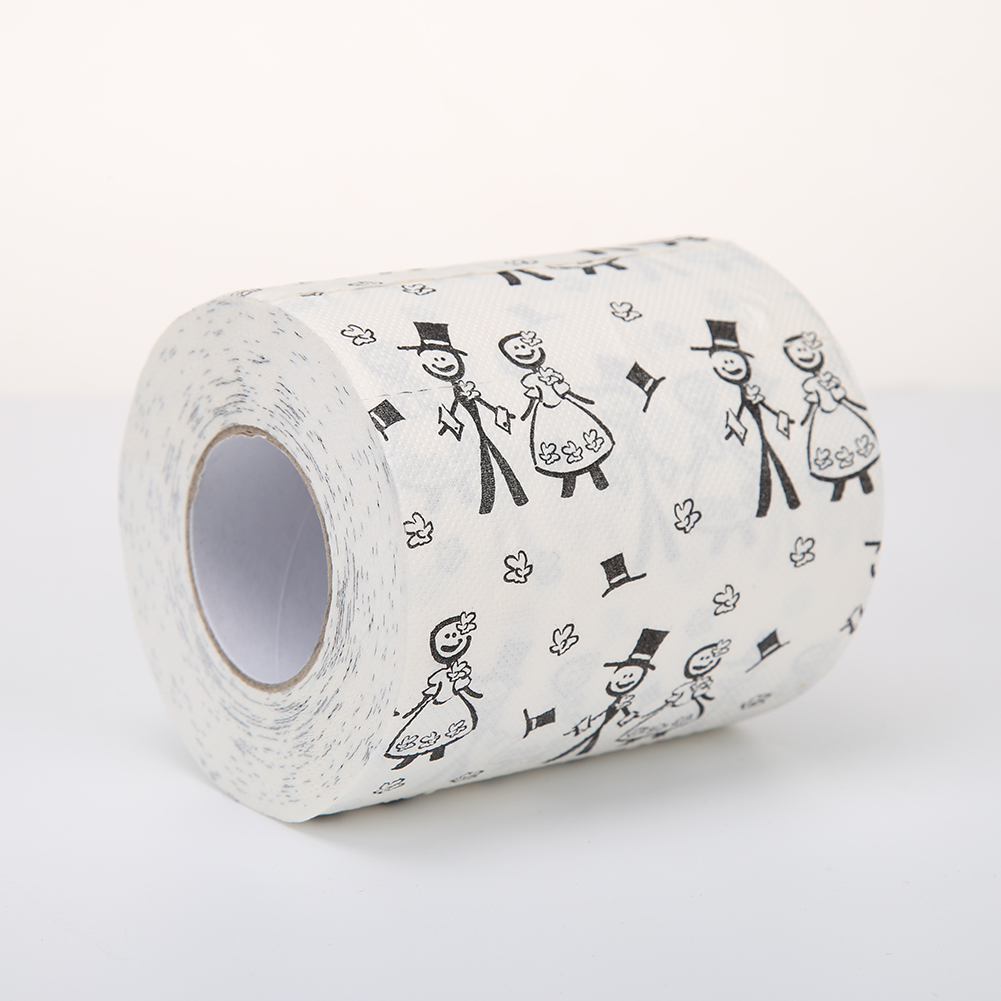 Novelty Tissue Sweet Roll Paper Wedding Printing Toilet Roll High Water Absorption Paper for Household Kitchen Supplies