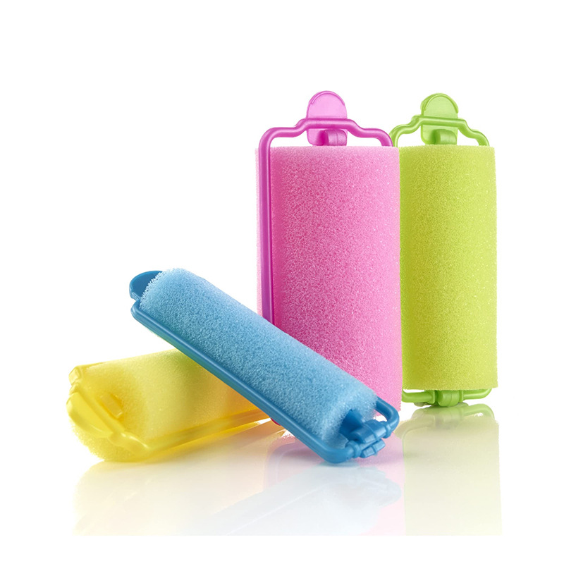 10/12/14/8/6 Stuks Spons Haar Krultang Foam Rollers Haar Styling Tools Diy Roze/Geel Curling Eenvoudig Gereedschap Haar Accessoires