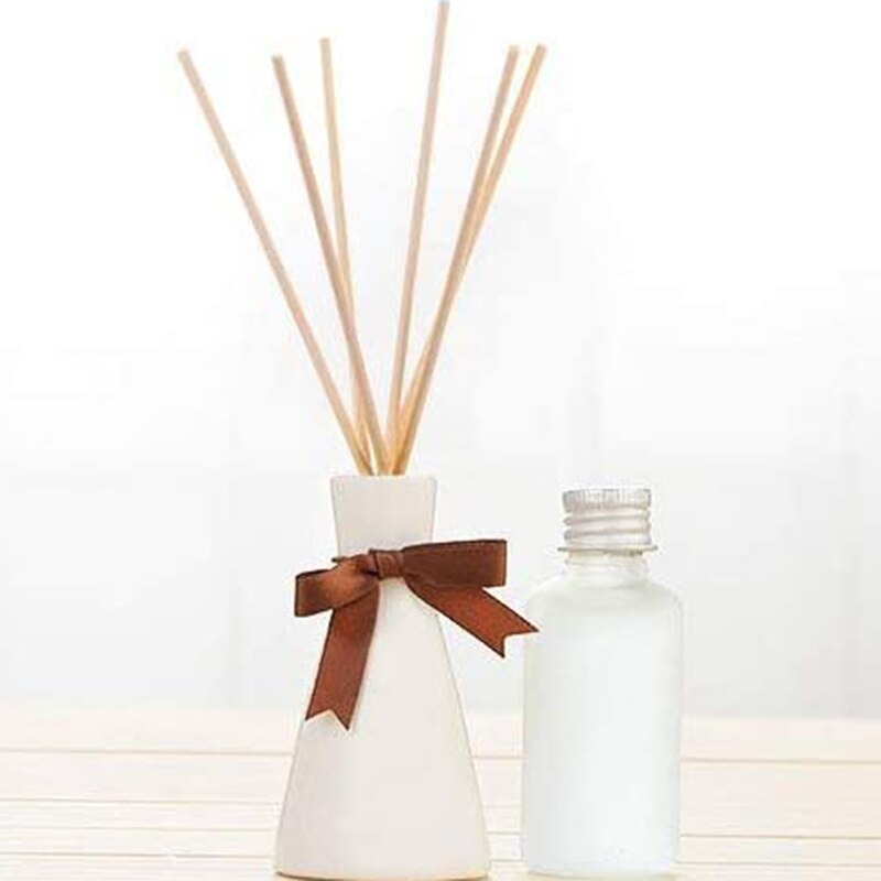 Natuurlijke Kleur 10Pcs Reed Wood Sticks Riet Hout Olie Diffuser Vervanging Rotan Riet Stok Sticks Voor Aroma