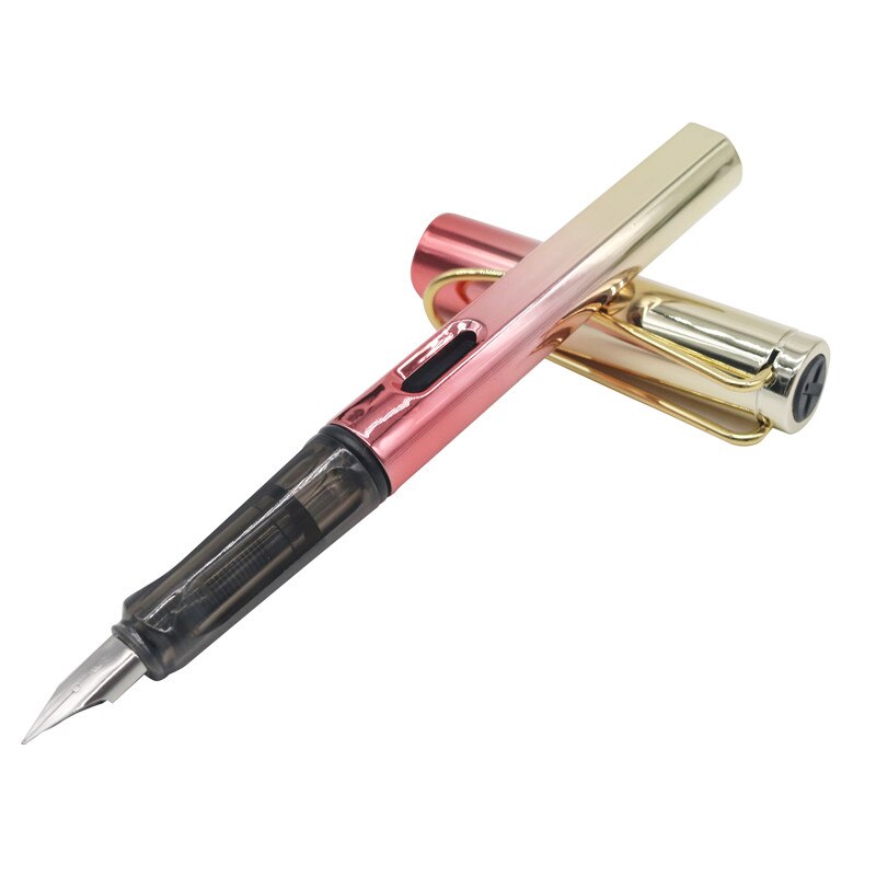 Pluma estilográfica de lujo para oficina y negocios, suministros de papelería escolar para estudiantes, con plumillas de tinta, 777 colores mezclados: BG2788