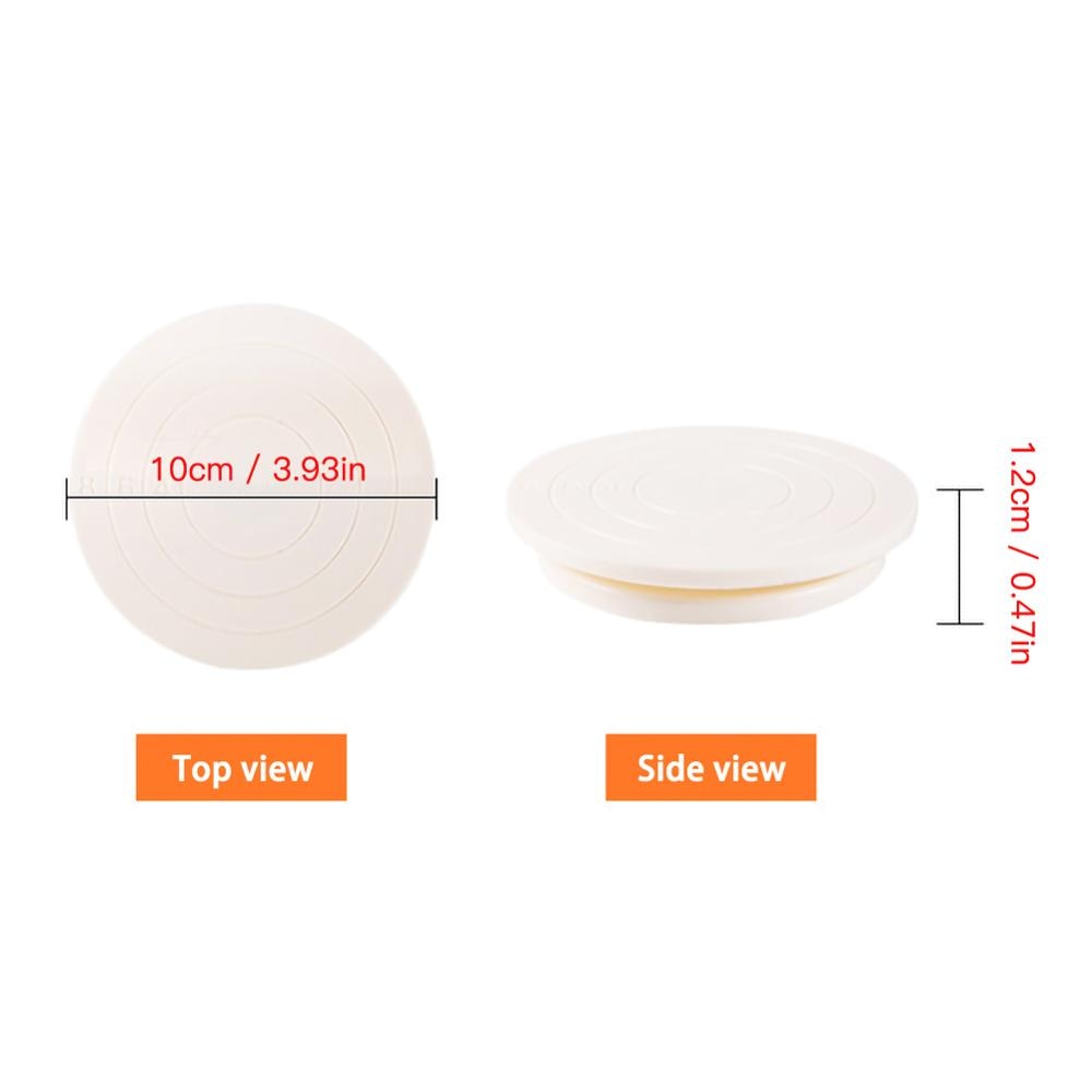 Tavolo rotante per torta fai-da-te mini giradischi in plastica per torta fondente piattaforma girevole supporto per biscotti rotondo rotante cucina domestica Dropship