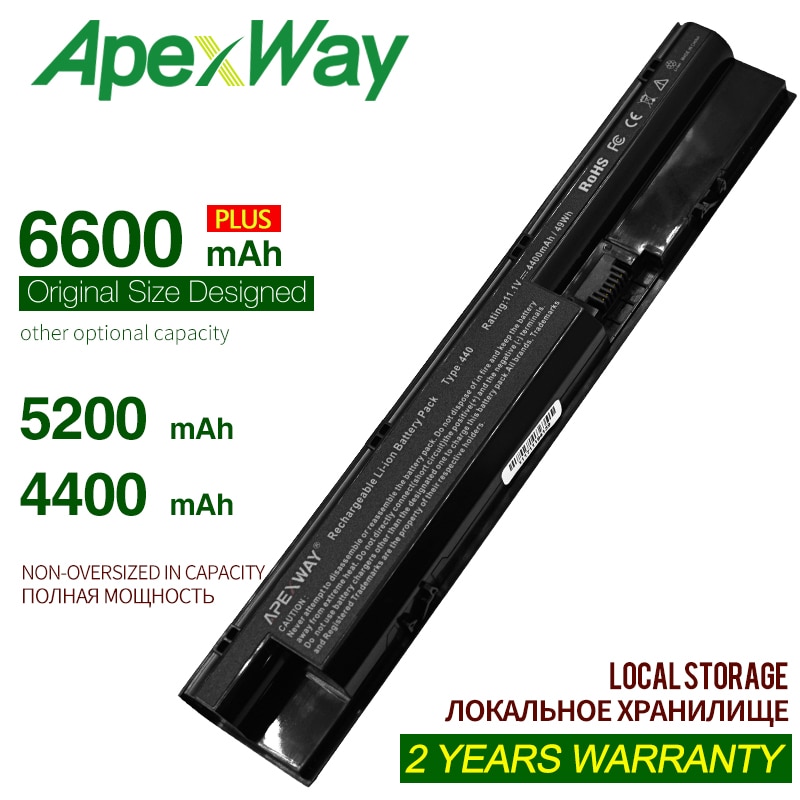 Apexway 4400 Mah 11.1V Laptop Batterij Voor Hp Probook 450 470 440 G0 455 G1 FP06 707616-242 h6L26AA H6L26UT