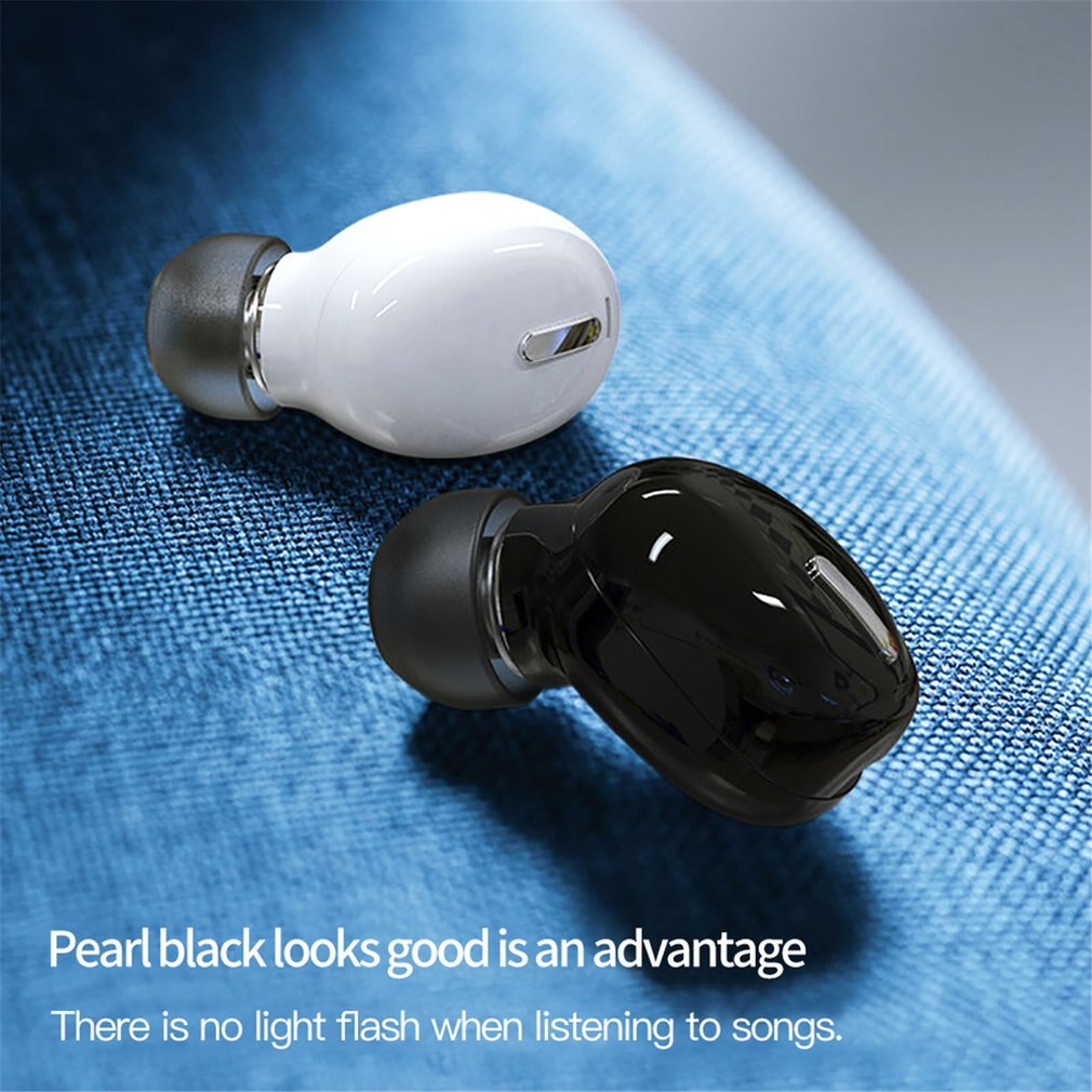 Mini Wireless Earphone In Ear Bluetooth 5.0 Earphone 3D Stereo Earbuds X9 Mini Invisible Mono Ear Wireless Headset: White
