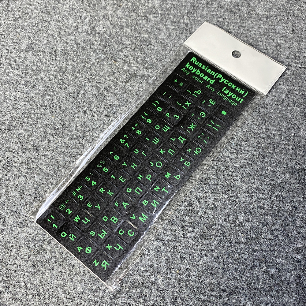 Russian Letters Keyboard Stickers Frosted PVC Language Keyboard Sticker for Notebook Computer Desktop Keyboard Keypad Laptop: Clear