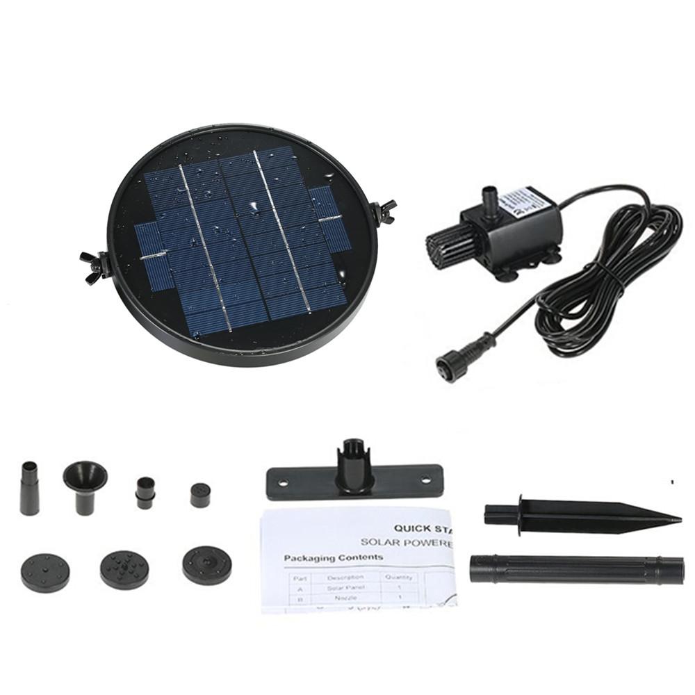LanLan-fuente de agua Solar de pie para acuario, para estanque Caño, piscina, Patio y jardín