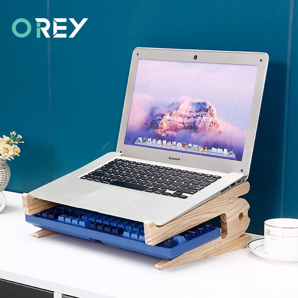 Holz Laptop Stand Kühlung Halterung Für Macbook IPad Tablette Unterstützung Notizbuch Stand Abnehmbare Holz Montieren Vertikale Laptop Halfter