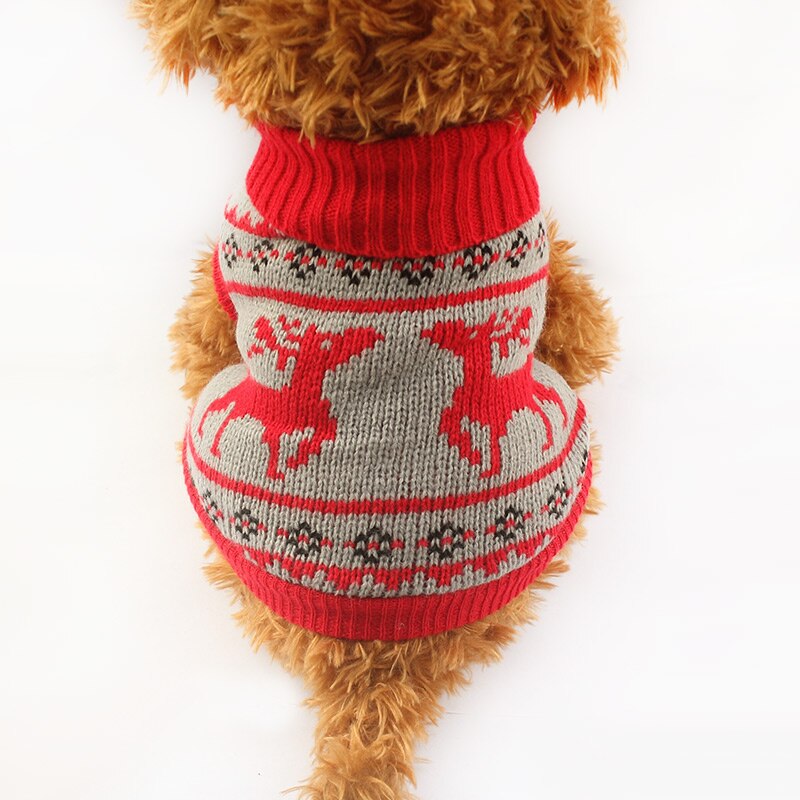 Armi butik efterår / vinter jul hjorte mønster hundetrøje festival sweatere til hunde 6091002 kæledyrstøj forsyninger 5 størrelse: Rød / L