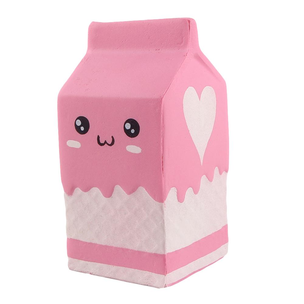 Botella de leche blanda para Yogurt, juguete de descompresión para niños y adultos, de elevación lenta: Pink