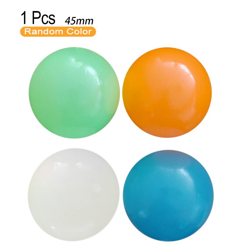 Globbles, Anti Stress Reliever Balls, Squish & Fidget Toys, Sticky Wall Balls Alleviate Tension, Anxiety Christmas for Kids: B 4.5cm 1PC random