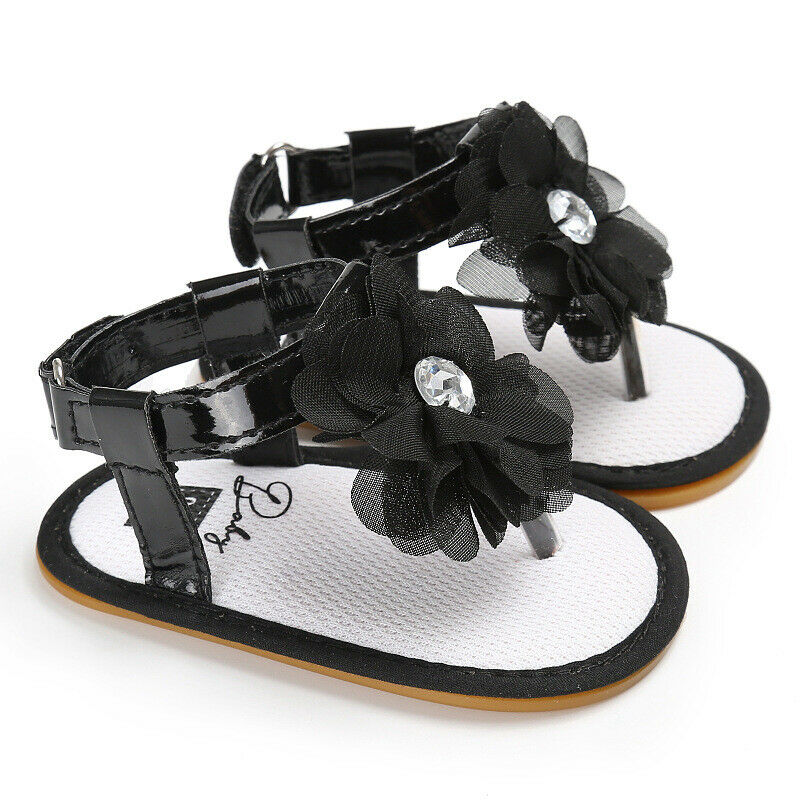 Infant Baby Girl Soft Sole Sandals Toddler Summer Shoes Flower Sandal 0-18M
