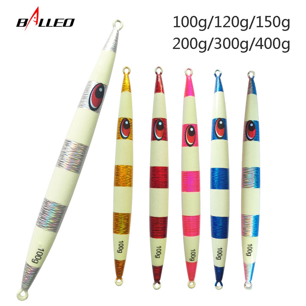 Balleo 1pcs 100g 150g 200g 250g 300g 400g Luminous lead fish Deep sea Metal Jig Jigging Fishing fish Lure