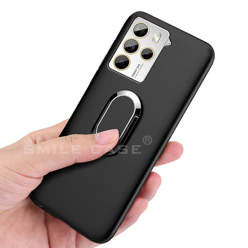 Hoes Voor Htc U23 Pro (5G) Funda 6.7 Inch Zwart Klassiek Vinger Ring 360 Graden Rotatie Zachte Behuizing Voor Htc U23 (5G) Capa