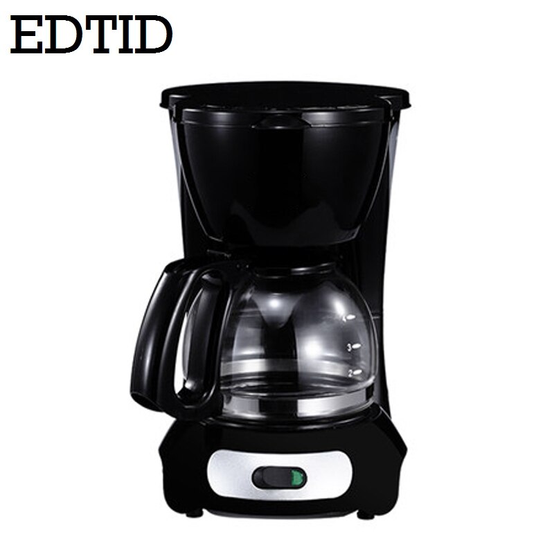 EDTID Automatic Electric Latte Espresso Coffee Maker Mini 0.6L Moka Drip Cafe American Coffee Brewing Machine Tea Pot Boiler EU