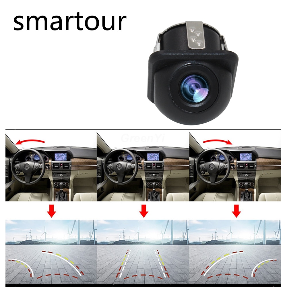 Smartour Auto Reversing Parking Camera Intelligent Dynamic Trajectory Tracks Rear View Camera HD CCD Reverse Backup Assistance