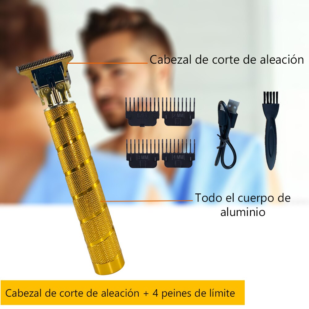 Cortadora de pelo trimmer cortapelos profesional hombre recortadora barba corta pelo hombre cortadora pelo maquina de pelar hombre T9 para hombre 6 9 MM máquina de corte de pelo profesional Vintage maquina cortar pelo