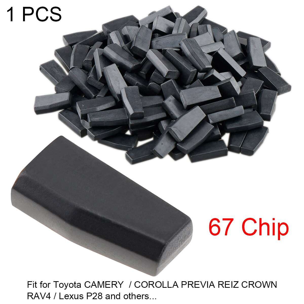Leeg 4D67 ID67 Carbon Chip Autosleutel Transponder Chip Fit Voor Toyota Camery Corolla Previa Reiz Crown RAV4, Etc