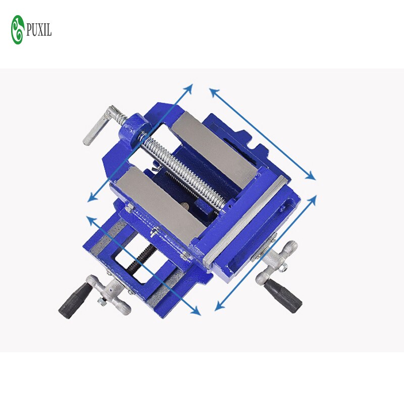Two-Way Movement Bench Drill Operating Platform Flat Tongs Precision Bench Vise Clamp Tool Heavy Duty Cast Iron Plain Vice