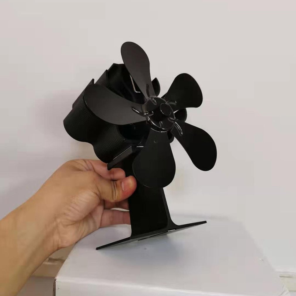 Ventilador eléctrico para estufa, Reduce el consumo, bajo nivel de ruido, 1 Juego de soplador termodinámico para chimenea, cinco cuchillas