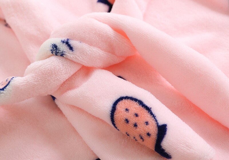 Kinderbadjas pyjama's, huiskleding, herfst en winter flanellen ouder-kind nachthemd, meisjes, jongens en kinderen
