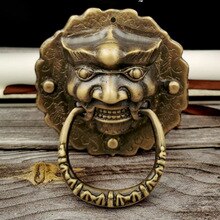 Zuiver Koper Dierenkop Deur Ring Dier Hoofd Tijger Hoofd Pull Ring Midden En Oude Stijl Deur Leeuwenkop Handvat retro Antieke Deur