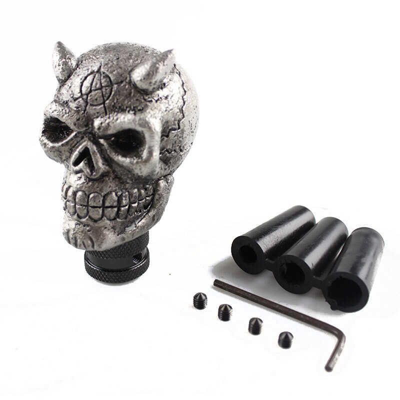 Pomo de cambio de marchas con cabeza de calavera para coche, palo Manual Universal para camión, perilla de resina, SFN045