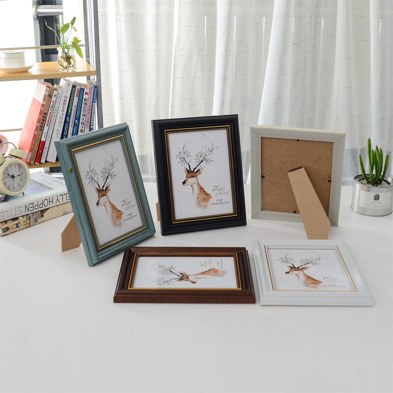 Elegante Foto Frames Bureau Tafel Hars Decor Fotolijst met Transparante Organische Glas Bruiloft Familie Fotolijsten 5 maten