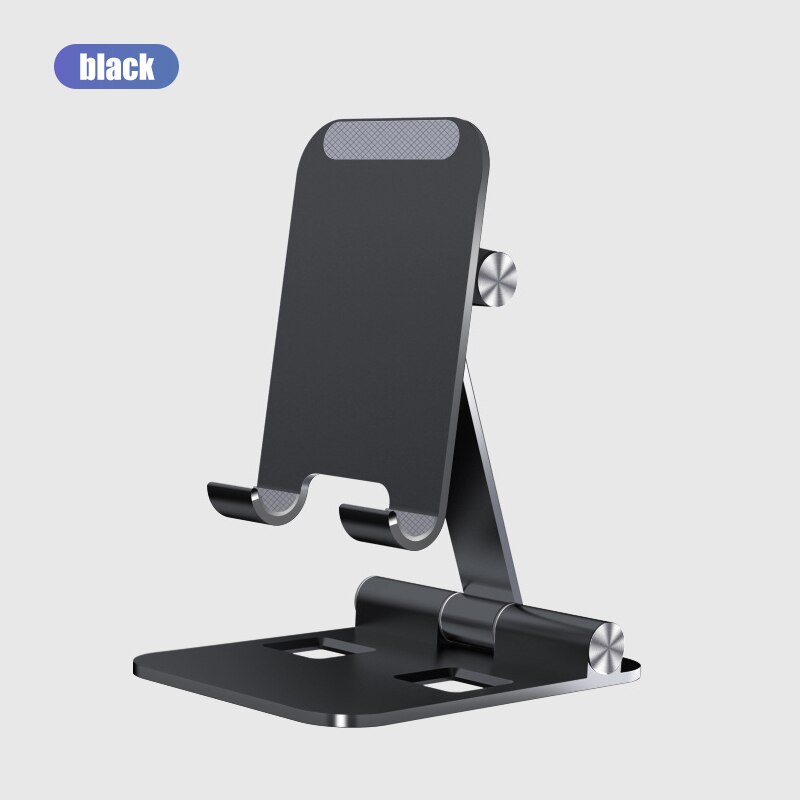 Universal Alloy Foldable Desktop Tablet Stand For Samsung Huawei iPad 9.7 10.2 Pro 11 Air 4 Tablet Holder Tablette Phone Support: Black