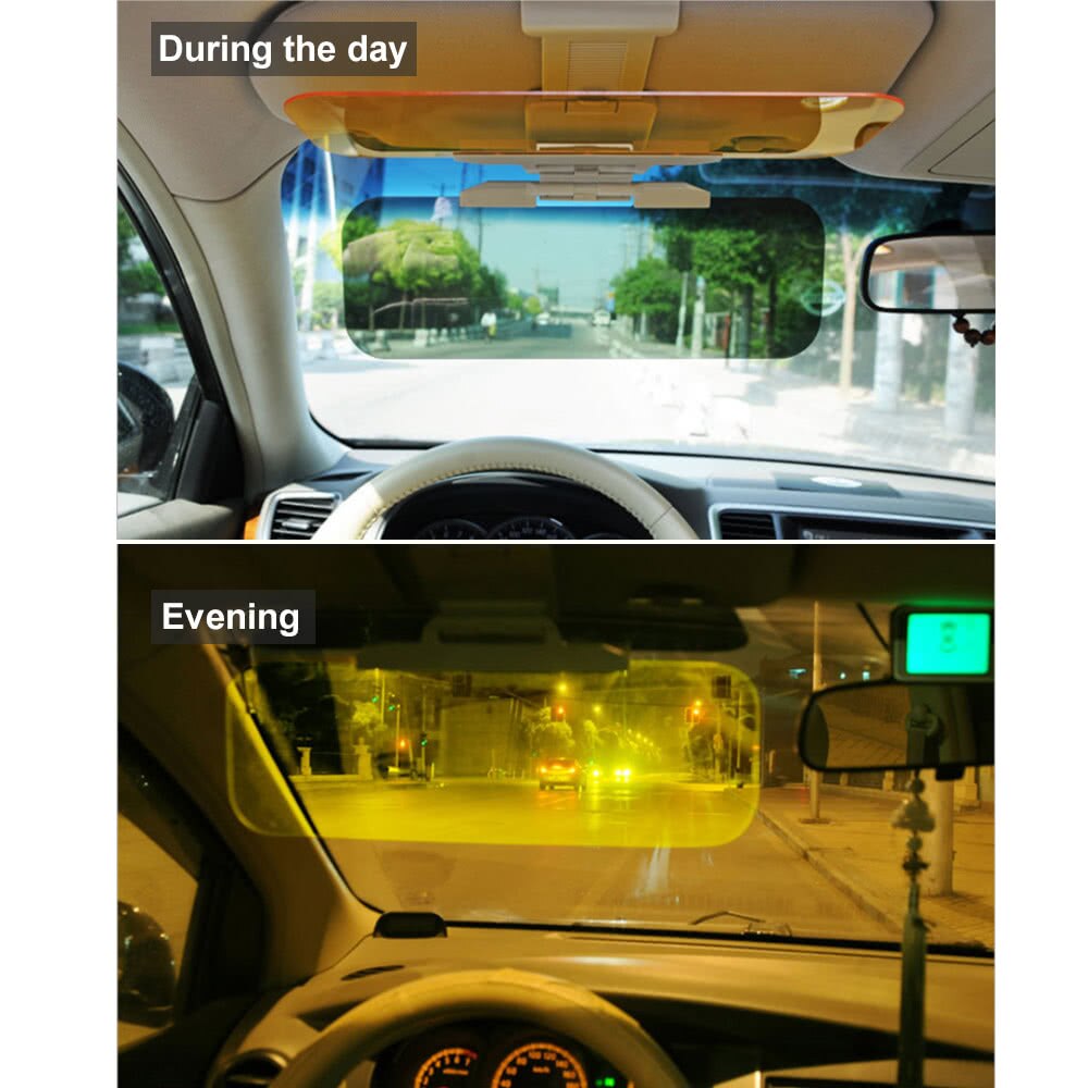 2 In 1 Auto Uv Hd Auto Zonneklep Shade Extender Clip Op Dag/Nacht Protector Voorruit Shade auto Accessorie