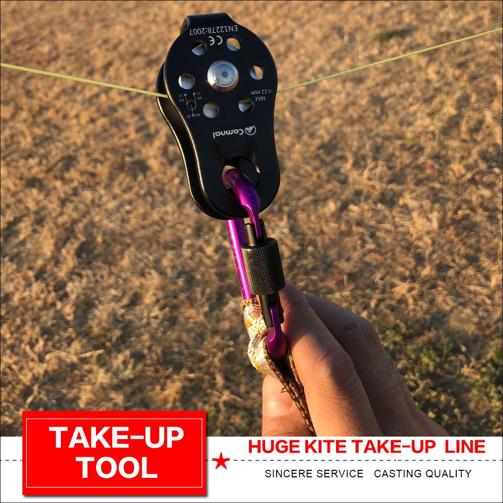 Huge kite take-up line