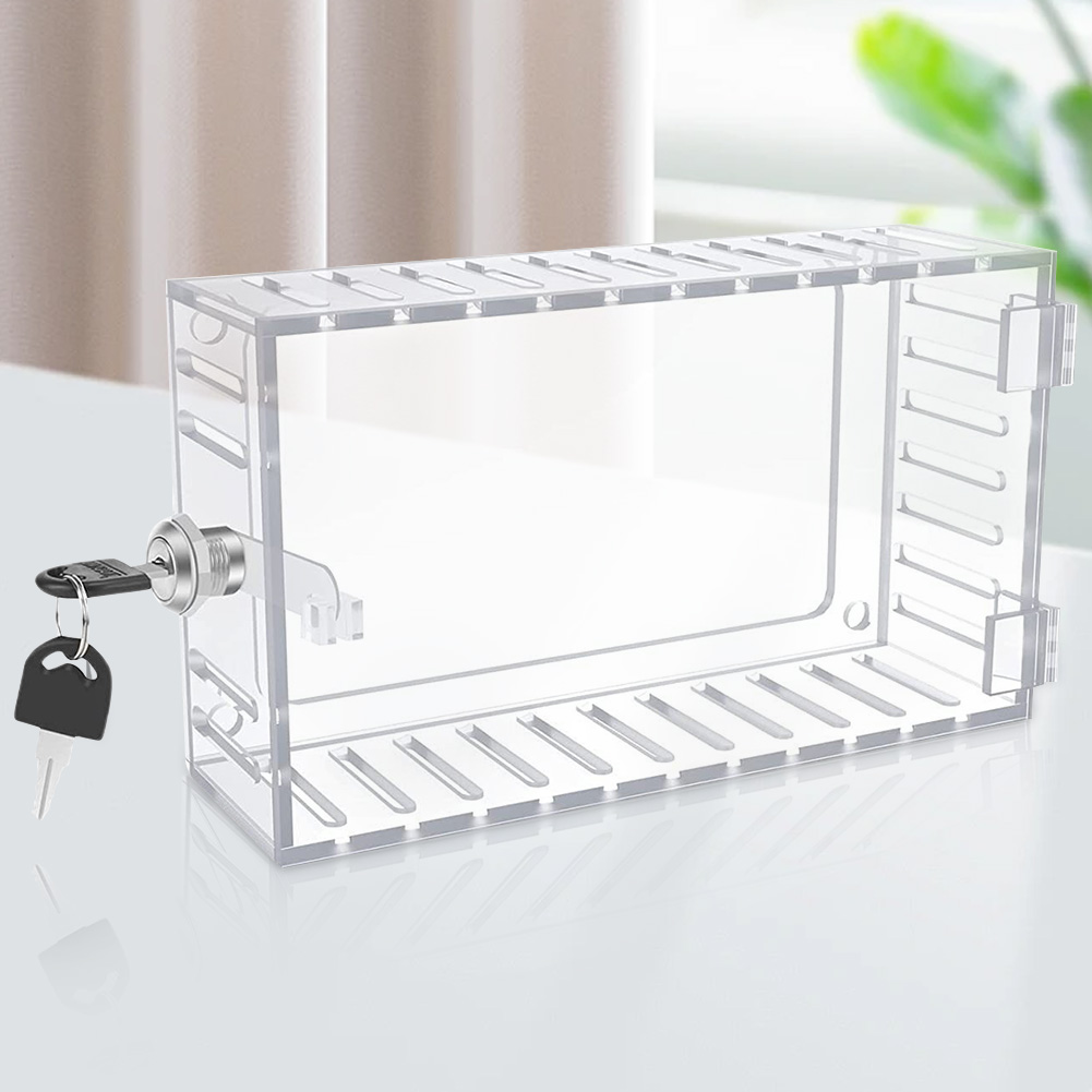 Universal Thermostat Lock Box with Key Thermostat Guard Large Thermostat Lock Box Cover AC Lock Box Cover for Thermostat on Wall