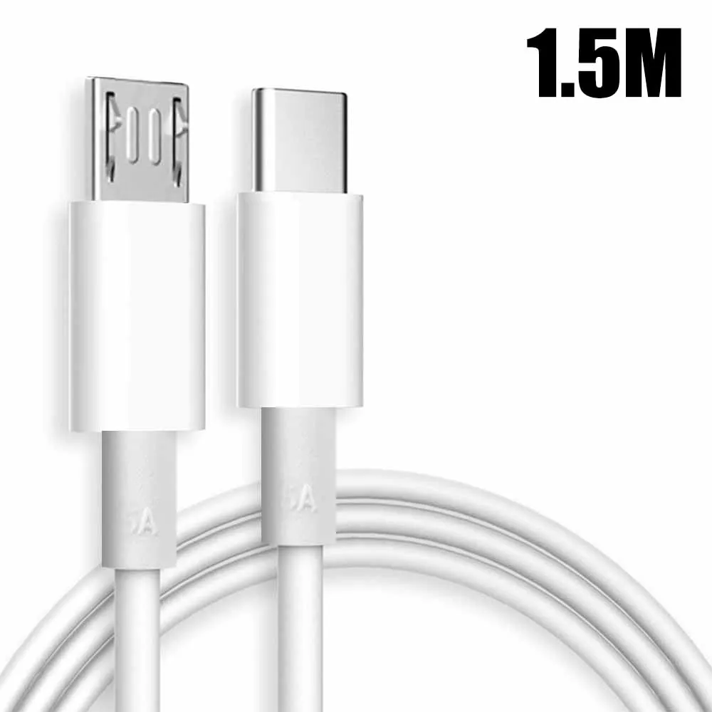 Universal Micro USB To USB C Cable Quick Charging Mobile Phone Wire USB-C Male To Micro-B Male Converter Data Cord Cables: Blue