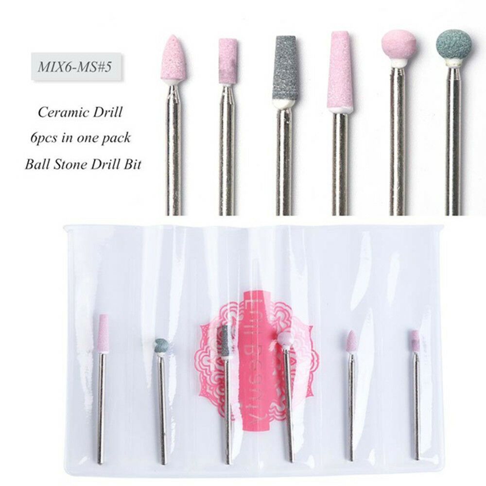 Ceramic Diamond Nail Cone Tip Ceramic Drill Bits Electric Cuticle Clean Rotary For Manicure Pedicure Grinding Head Sander Tool: E