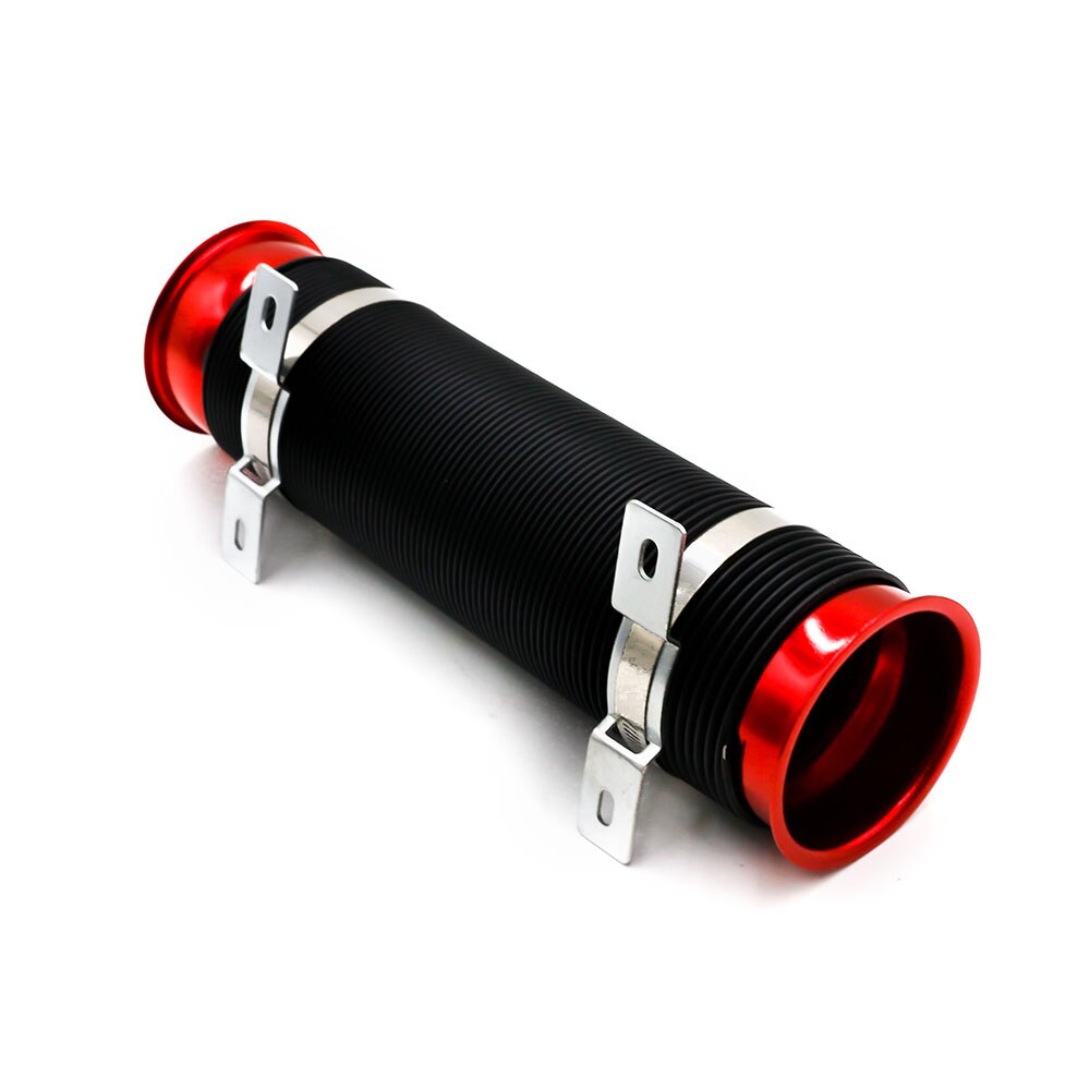 Car modification supplies telescopic tube ventilation tube intake air pipe 76MM expandable cold air intake kit: red