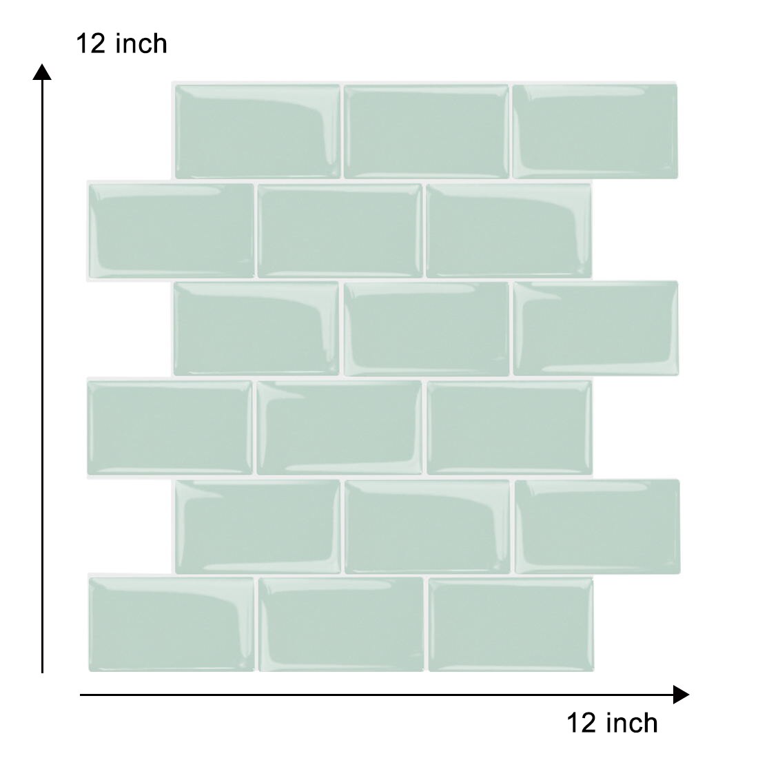 2.5MM High-Grade Gray Subway Tiles 3d Self-Adhesive Waterproof Tile Stickers Bathroom Splash Backsplash Easy To Cut（30.5*30.5cm）: HB104