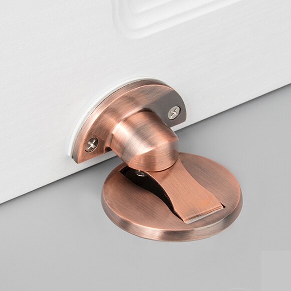 Kak 304 rustfrit stål magnet dør stopper magnetisk dør prop ikke-punch dørholder skjult dørstop møbler dør hardware: Rød bronze