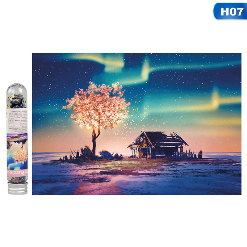 Children Fun Travel Puzzle Toys Famous Painting Landscape Test Tube Jigsaw Mini Puzzles Educational Toy: 7