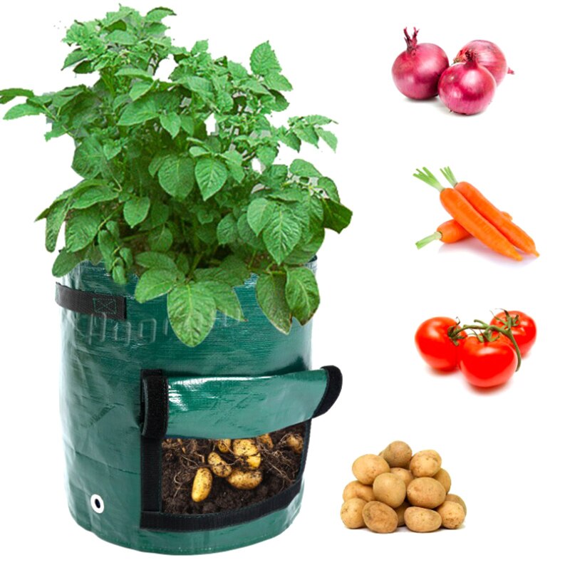 Maceta de gran planta de 7-10 galones, bolsas para el cultivo de semillas, herramientas para el jardín, tela de fresa y patata, macetas para cultivo de semillas