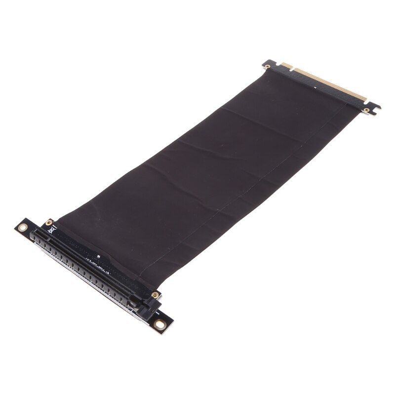 High Speed PC Graphics Cards PCI Express 3.0 16x Flexible Connector Cable Riser Card Extension Port Adapter for GPU with antijam: 90 Degree 25CM