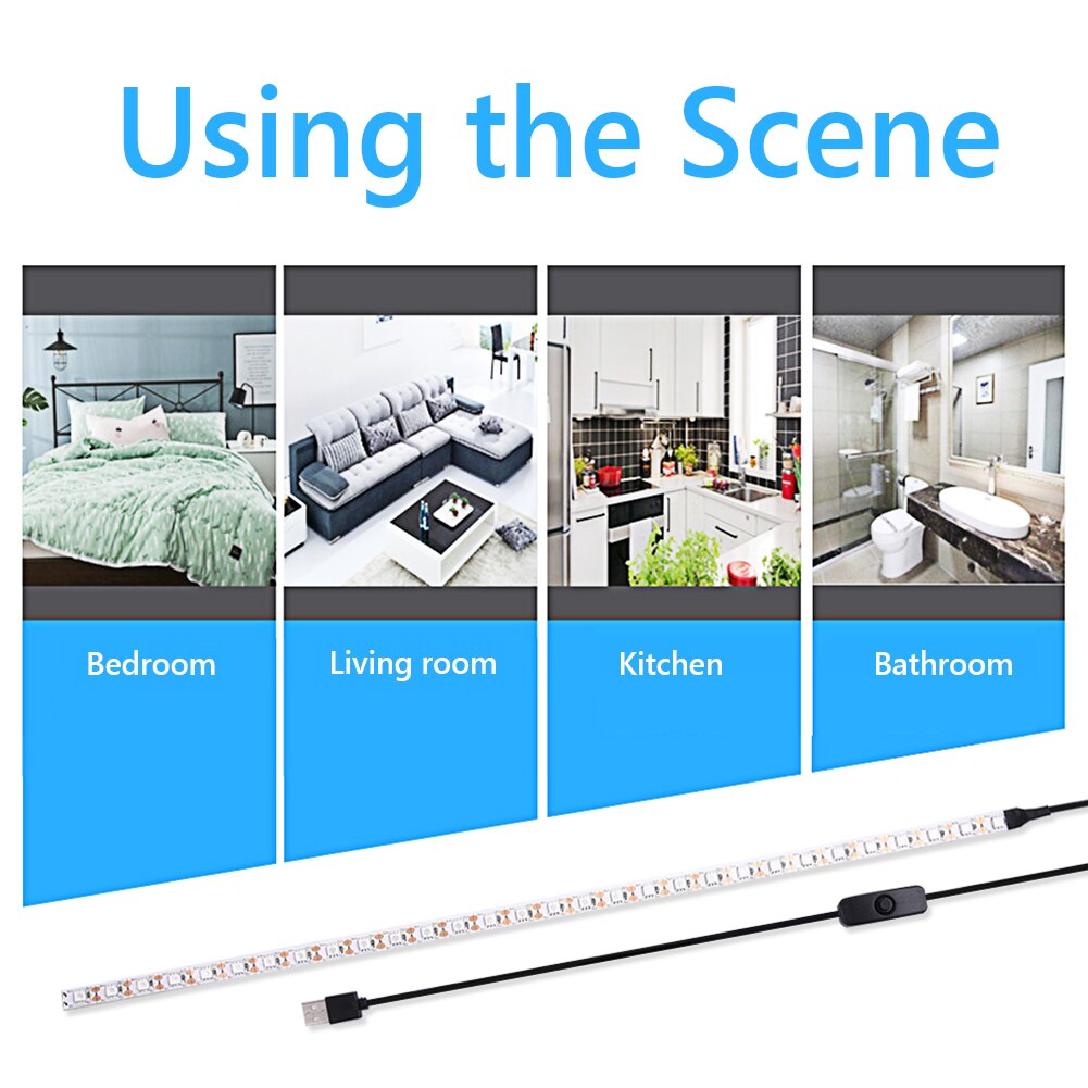 UVC LED Disinfection Strip Light LEDs UVC Lamp Sterilizer Diode UV Tape Germicidal Lamp 5V Disinfection Strip Light Home Tool