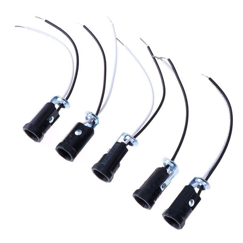 5 pièces de base de candélabre  e12 douilles de lampe sans clé 20cm fils accessoires d'éclairage d'ampoule pièces de rechange