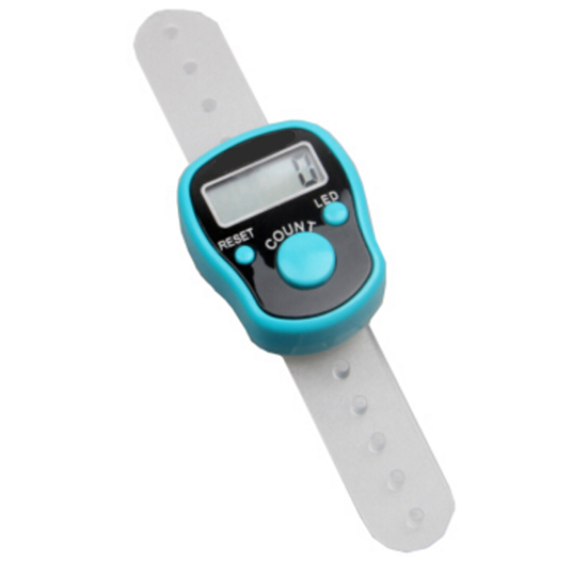 Digital Tally Finger Counter with Led, Colorful Tasbeeh Tasbih 5-Digits Counter Clickers with Led Light, Carry Ring,: SKY BLUE